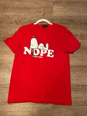 Peanuts Red Crewneck Tee